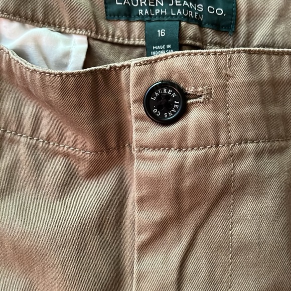 Ralph Lauren, Lauren Jeans Co. LRL, 16 100% Cotton, Canvas Wide-Leg Pant, HoneyT - Picture 13 of 13